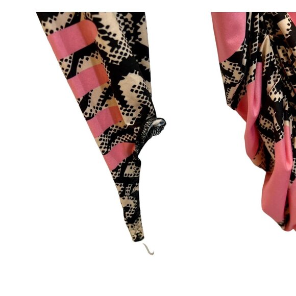 Maisie Wilen Pink Ruched Turtleneck Mini Dress NWOT Yeezy Designer - Size M - Picture 14 of 14